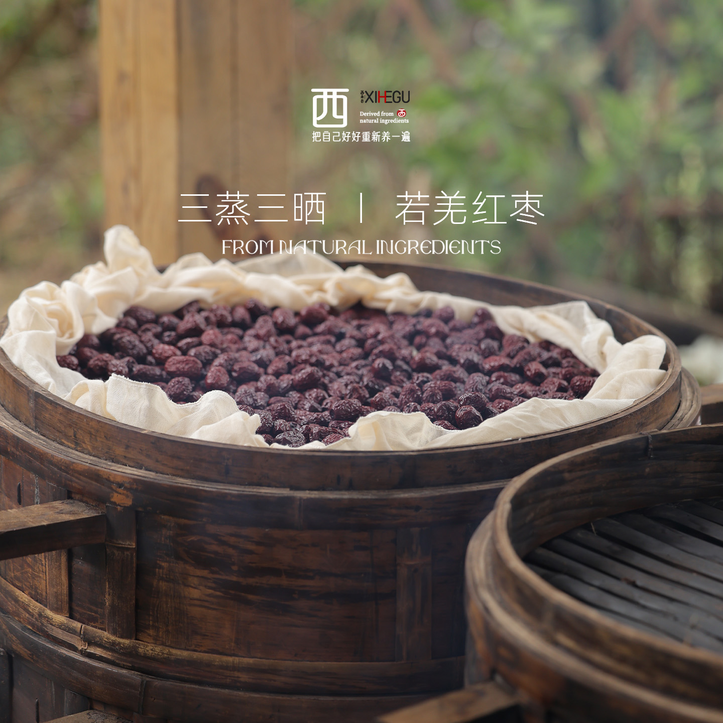 零食专区 | 三蒸三晒红枣干古法制作工艺 竹蒸笼柴火蒸制290克/罐