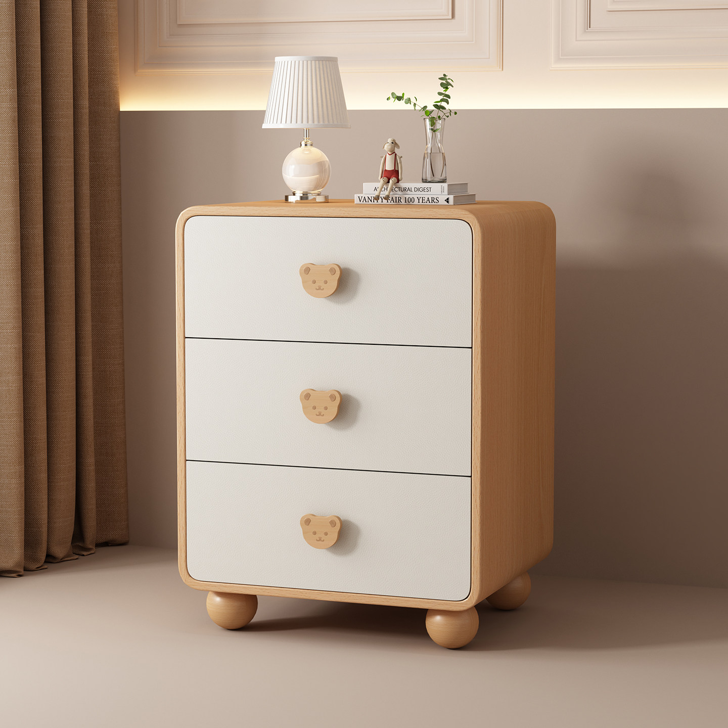 健康环保打造艺术极可爱卧室床边