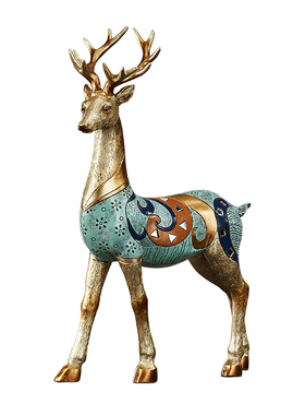 热销创意摆件家居饰品欧式客厅电视柜玄关酒柜装饰品轻奢北欧鹿工