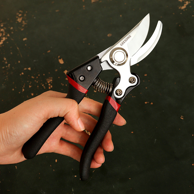 热销园艺剪刀修枝剪果树强力弹簧园艺园林家用花卉盆景巨正升柘荣