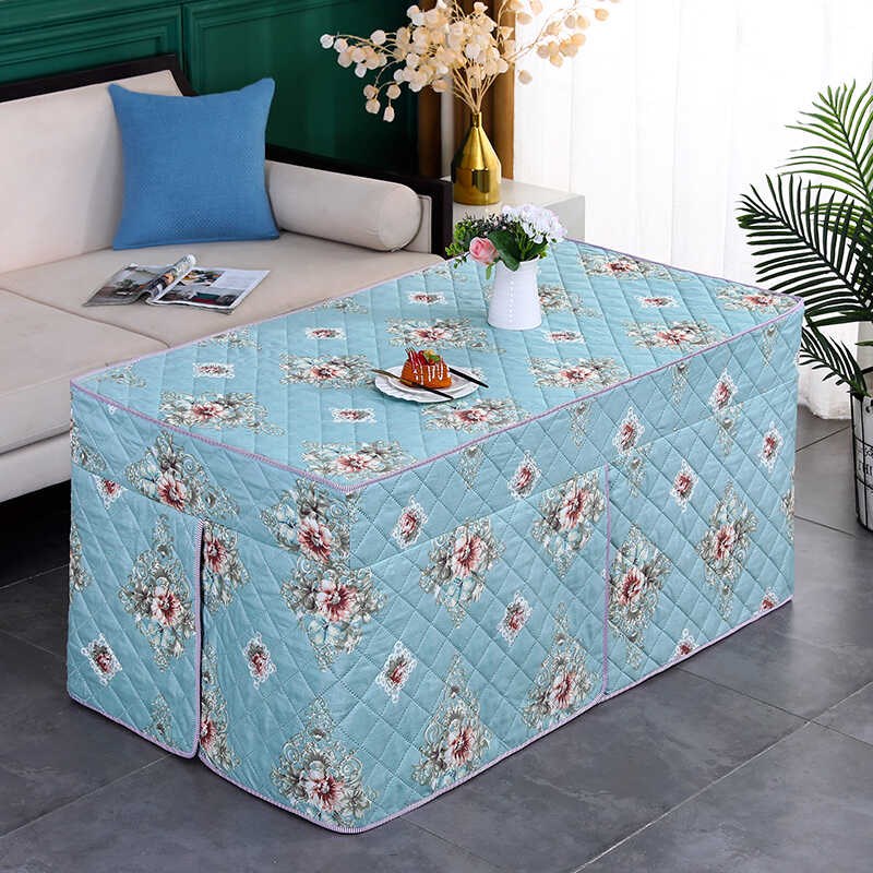 热销长方形烤火桌子罩套冬天加厚电烤茶几取暖棉桌子罩烤火被罩电