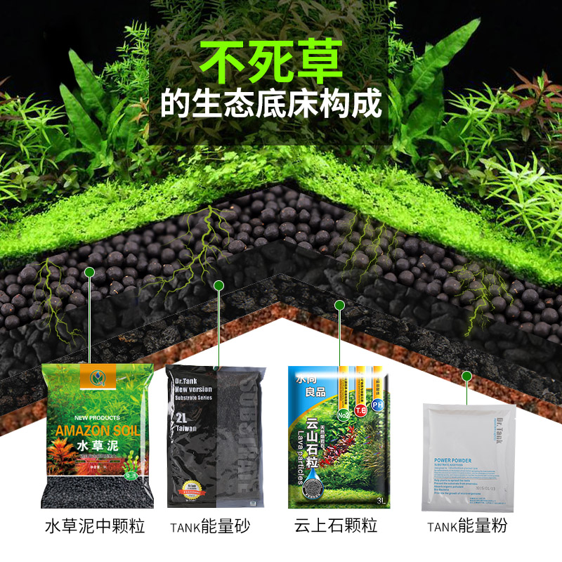 热销水草泥鱼缸ada造景套餐草缸底砂散装沙陶粒营养净水种植土