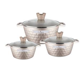 压铸锅20 3232 HK砖块6PCS件套不粘锅套装