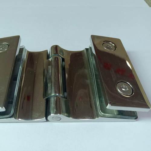 无弹力不锈钢双边活动浴室夹扇形弧面活动夹玻璃门夹五金合页铰链