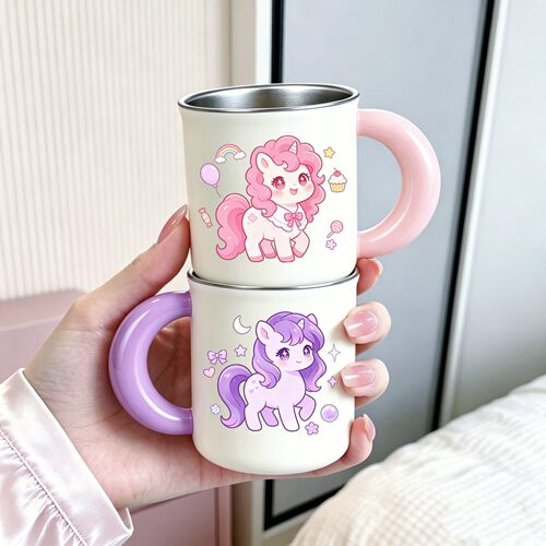 小马漱口杯2026新款防霉食品级316不锈钢超可爱儿童宝宝刷牙杯子