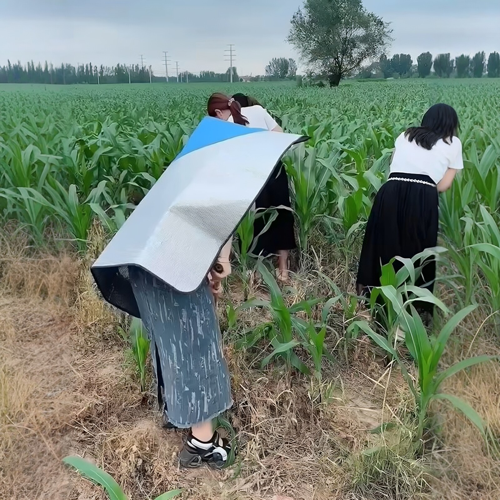 【农田干活神器】加大加厚斗笠披风成人防晒帽遮阳防雨农村人种地
