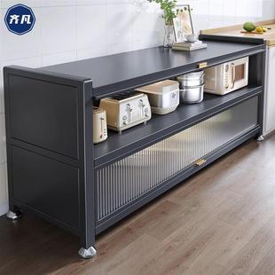 一米二厨房多层收纳柜餐边碗整体橱柜多功能微波炉储物柜子落地置