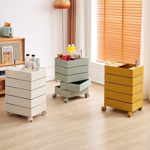 速发床头柜移动储物品纳沙旋转北厅柜发边柜化妆收抽屉柜