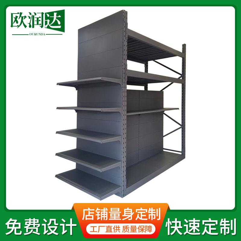 超市货架商店铺小卖部商超便利店母婴单双面多层置货柜收纳加厚