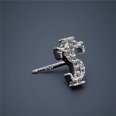 Asen同款stks耳钉闪钻不掉色嘻哈潮流养耳洞抗过敏区别廉价