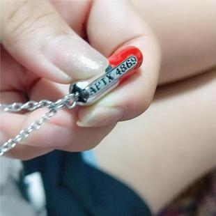 名侦探柯南项链戒指幸运石灰原哀饰品APTX4869二次元 动漫锁骨链