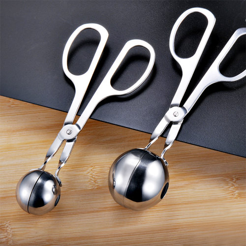 速发04小锈钢压肉丸子制作器炸鱼丸肉丸神器做不圆子的挖勺工具模