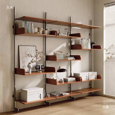 复古墙上系统置DY-23-11物厅组合展示架墙轨道上书客架开放式隔板
