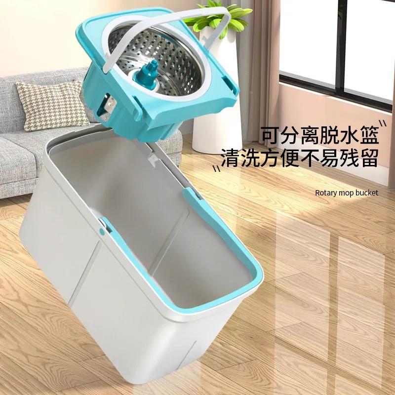 用旋转拖把湿两用免手洗加大加厚一拖家净懒桶人吸水拖干布OJX木