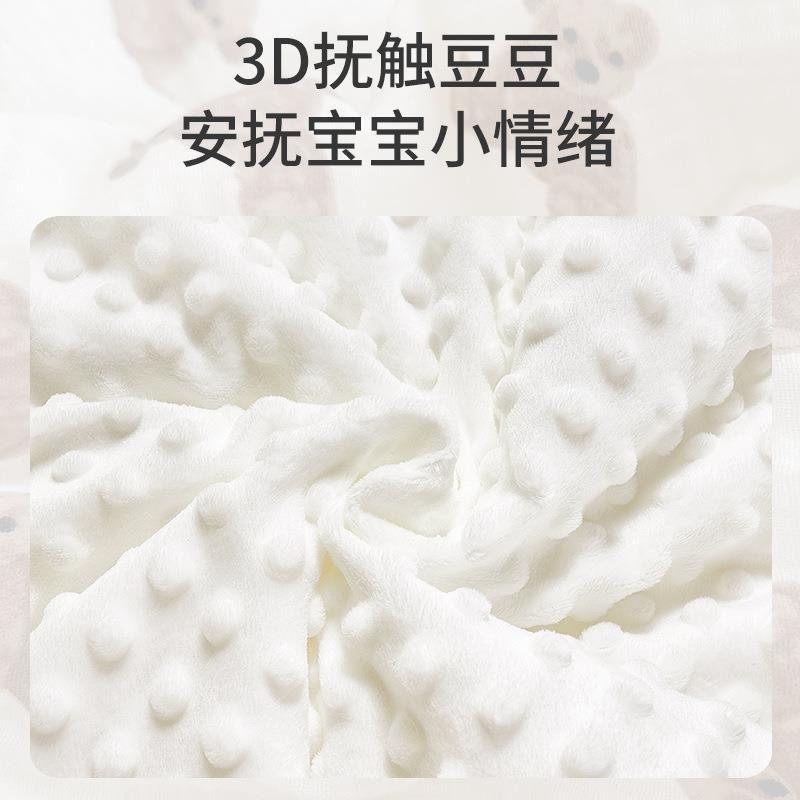 小棕熊豆被婴幼儿全棉豆秋冬被子无品牌/睡加厚宝儿童午毯子宝婴