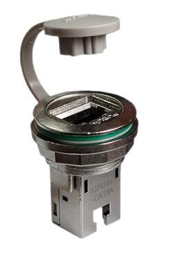 金属HMI网口转接头母座带J屏蔽性优芯能8芯X5R45-C八AT6A超六类万