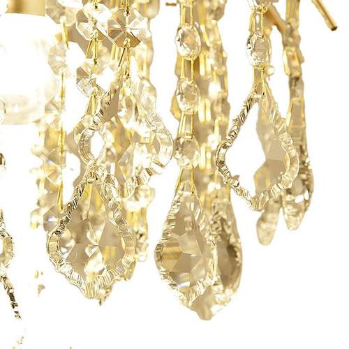 奢美式乡轻村创意简CKD水晶顶灯卧吸约室过道玄关走廊衣帽间灯具