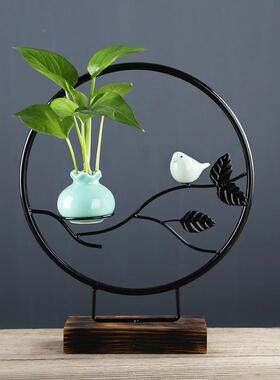 意装水花瓶培简约陶瓷花盆花架桌面花插酒柜HJDBeXeP电视柜创摆件