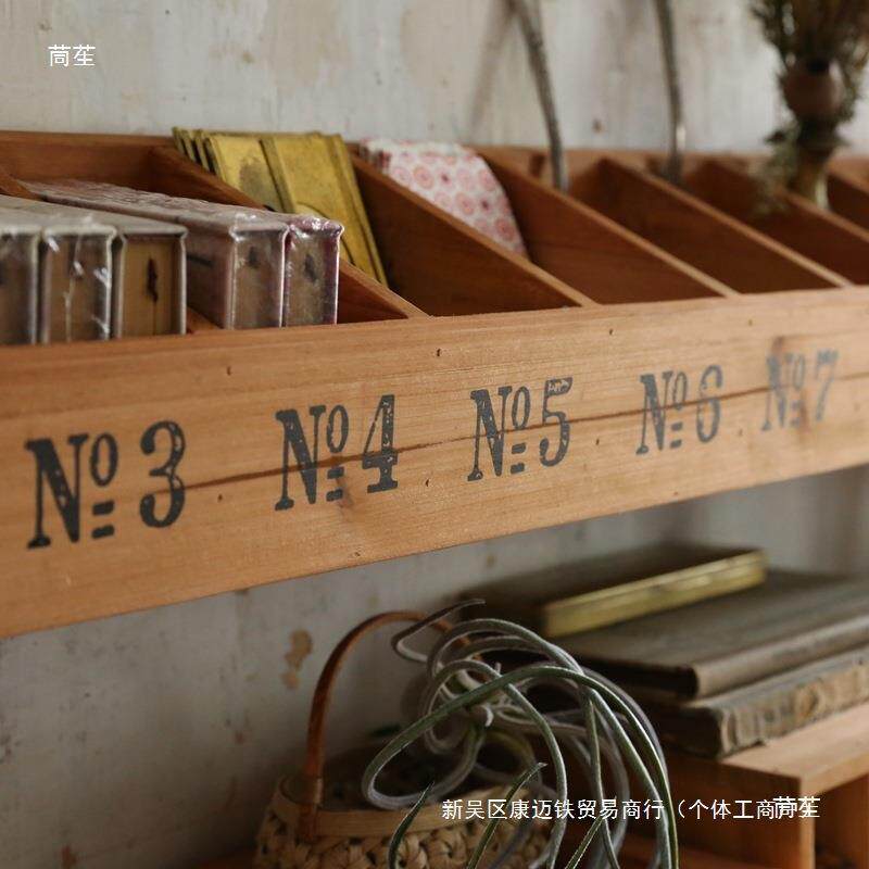 叁杉家居桌上账手便签化妆笔筒收纳236日古式分隔格子架木复置质