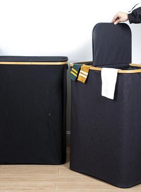 脏间衣篮折衣服KVC收卫纳筐双桶竹圈脏衣篓可叠洗衣篮生卧室收纳