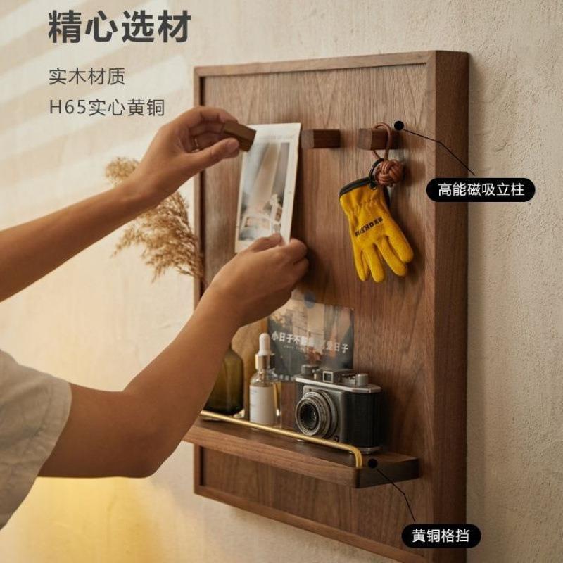 黑胡桃电表木箱遮挡60弱电开关置物架中式电饰闸箱配电箱遮丑闸装