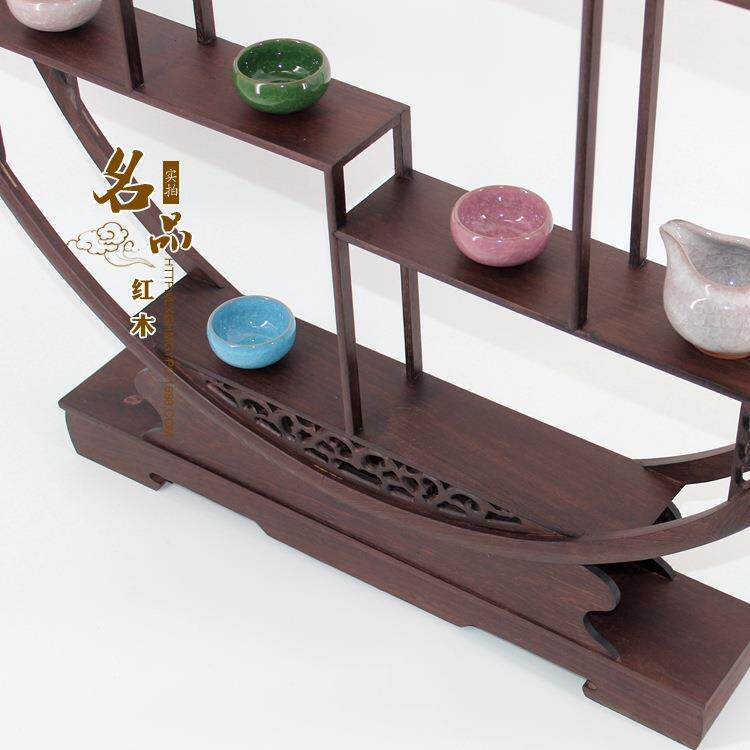 中木仿古多鸡宝阁实木博古架客厅奇石式紫砂TGC翅茶壶古董展示架