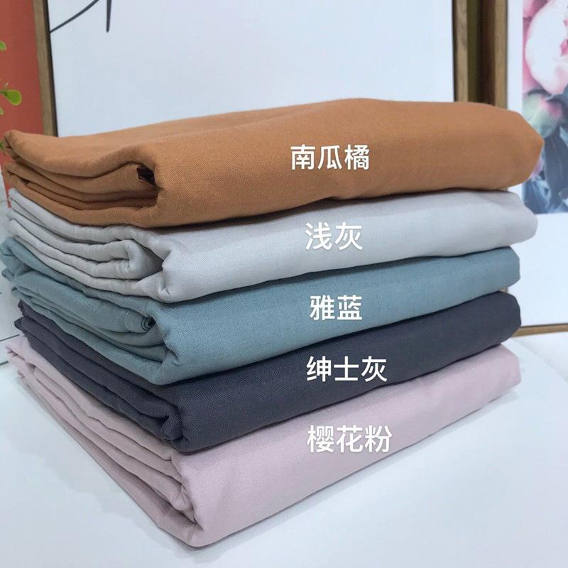 外贸剩余面料酵素洗竹麻床单三件套床笠床单枕套支持