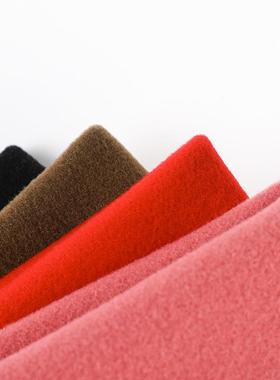 现货纺绒风织格OGU双立面羊绒面料布料秋冬时尚大衣外套面料