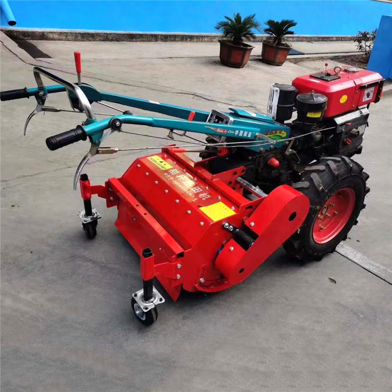 油电启动田碎草田机移动式秸秆粉碎汽还油机带农除草机JOS高柴功