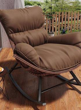 复古龙OZC沙虾摇椅大人编加躺椅懒人发客厅阳台摇粗椅休闲椅户外