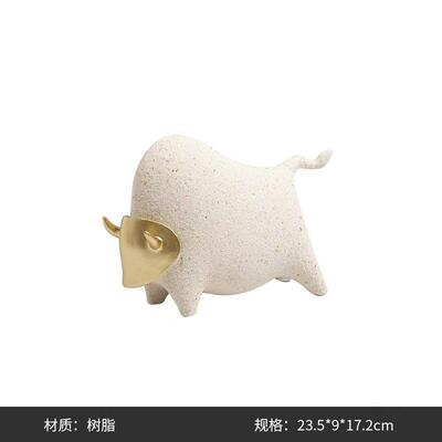 砂岩角件工艺品金金色树牛脂斗牛桌摆客KTZRTZ厅摆酒柜茶几家居摆