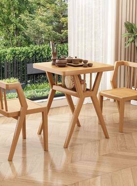阳圆台实子木茶桌休闲小桌组合桌小茶几小ARV型茶户桌家用坐地小