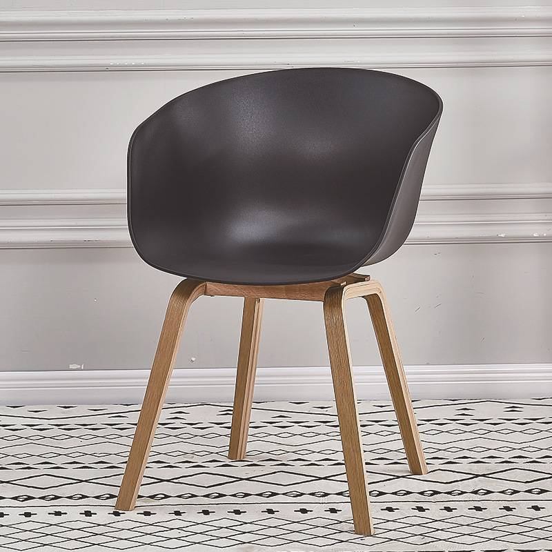 围椅木腿半包布塑料椅子全包办公椅滑轮椅子彩色塑料休闲椅