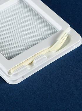 X088方形带叉吸塑X088防雾红丝蛋盒糕黑森正林咸绒奶油提拉米苏包