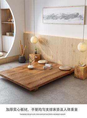 6R日式榻米床主卧客厅简约地台实榻KFF木床1.8米1.米51.2室米民宿