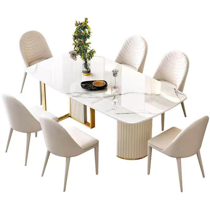 轻奢岩板餐桌椅组长合白色家用小户现代798简客厅方形型约西歺桌,住宅家具,餐桌+餐椅,淘宝优惠券,粉丝福利购,淘宝优惠卷