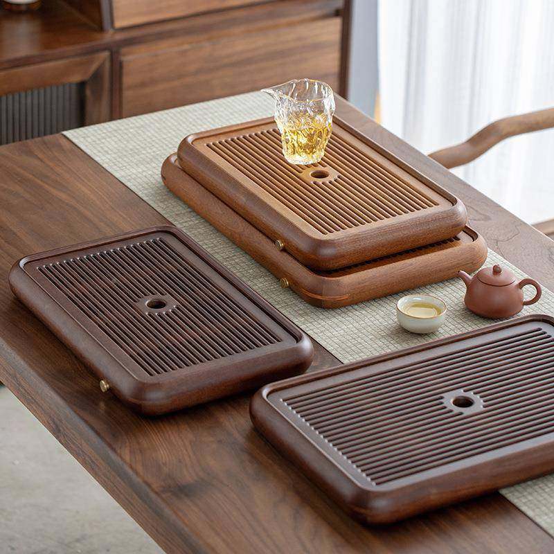 花2梨木茶盘家用025新款小型高实端木干CNB泡茶托台盘客厅储水式