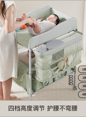 尿布儿台婴儿护理台洗澡一体折ISV叠多功能新生尿幼儿换布抚触婴