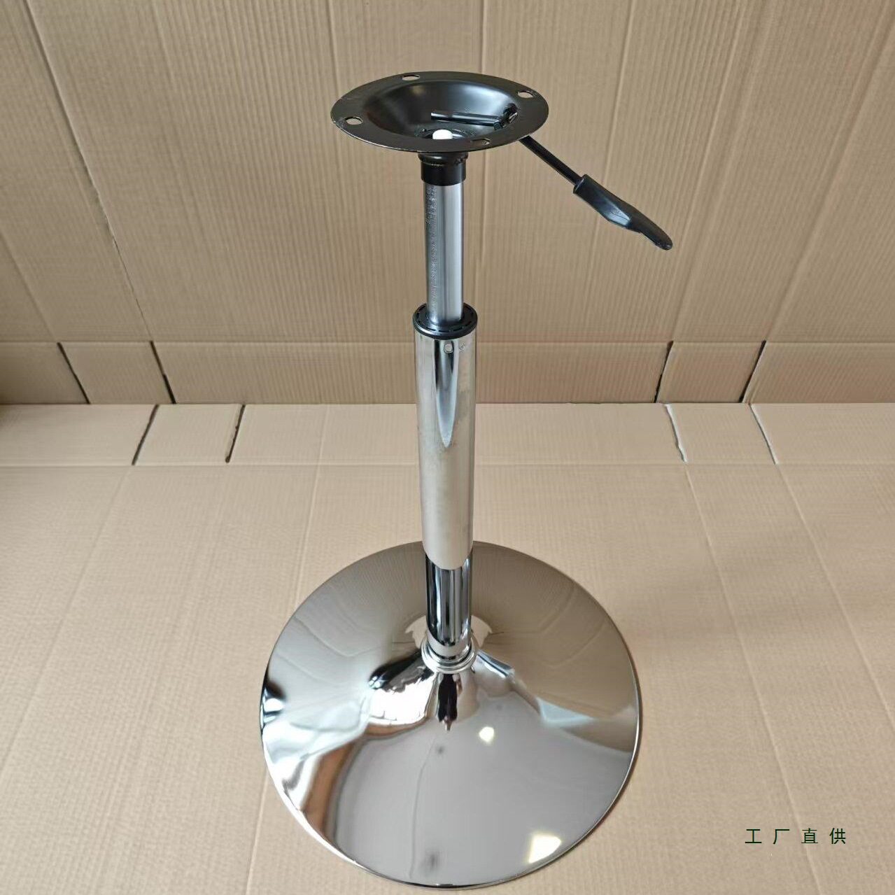 升降桌架子桌脚洽谈桌架升降旋转吧椅架子小桌子配件桌腿金属支杆