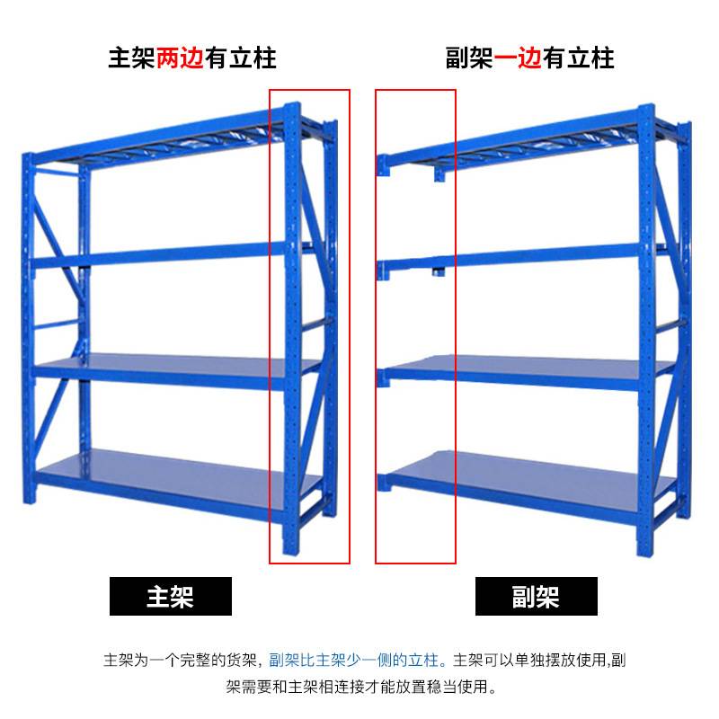 仓储货架中型货架加厚货架仓库收纳铁架 置物架铁架子