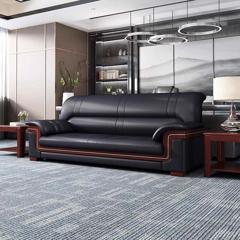 代办公室沙发茶几组合装简约现商务VUZ待接会客皮艺套会客区