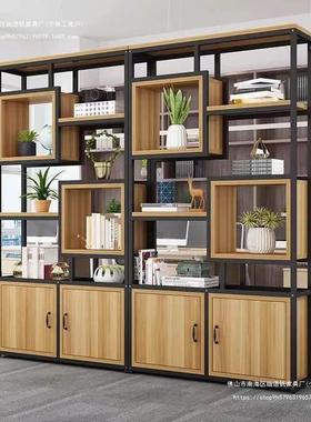 办公室置屏RUU风隔断玄物架铁艺落地花架装饰架展餐厅客厅关示架