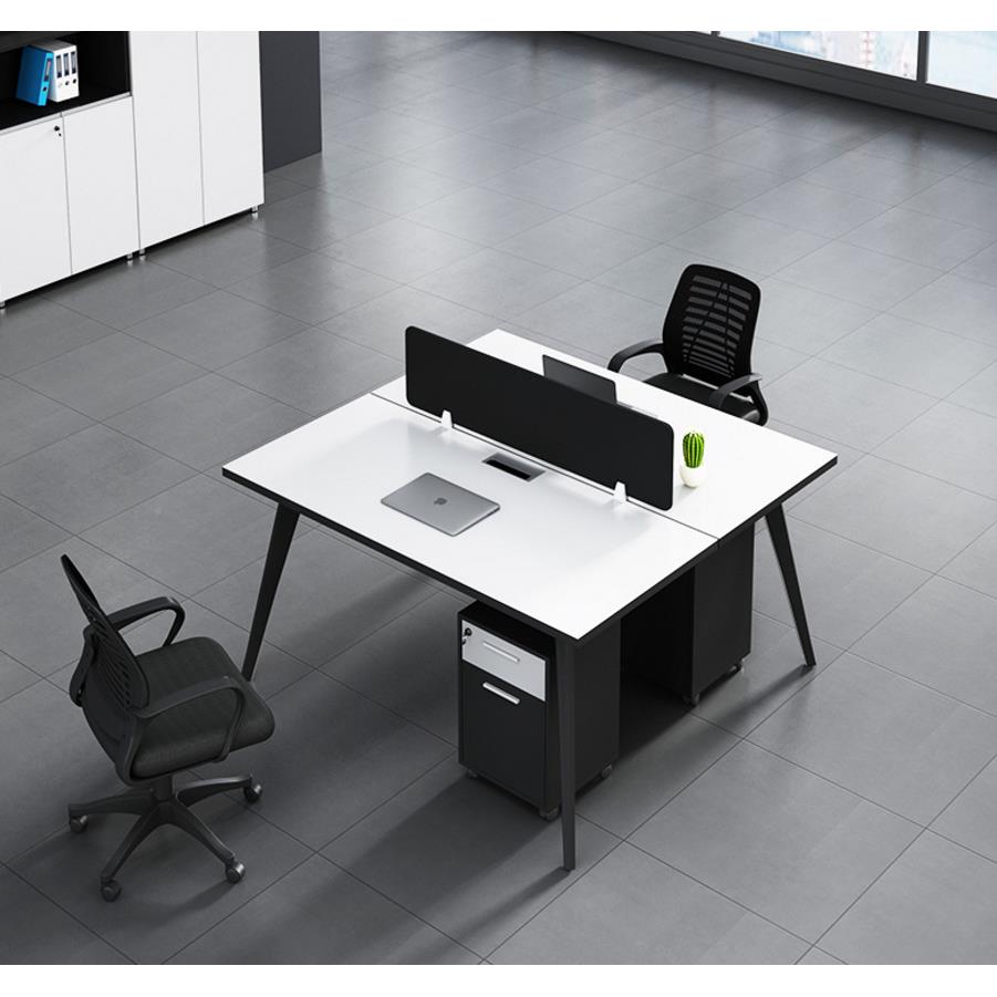 职员办公桌0250椅简位约现代工风桌屏工作位四人员工卡座财员务电