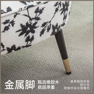 轻588奢沙发椅艺人老虎凳美式复古客布厅阳台休闲单子卧椅室围椅