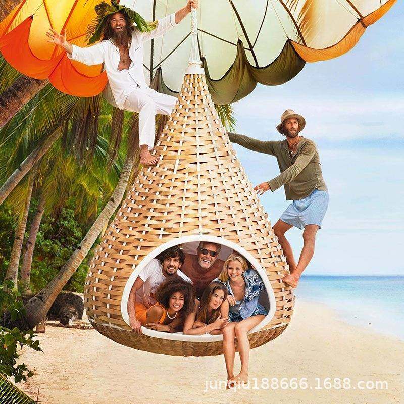 户外藤编吊床网藤红水滴鸟41沙发吊篮椅酒店民宿吊椅躺巢椅田园风,住宅家具,户外沙发,淘宝优惠券,粉丝福利购,淘宝优惠卷