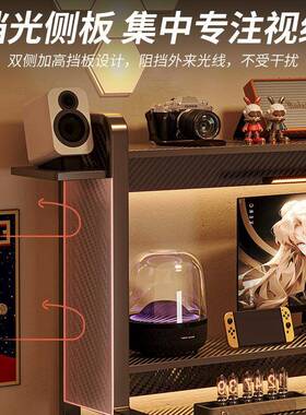 台机电脑桌带置架卧室式套简物约家用小型A703AN6书桌书架一体电