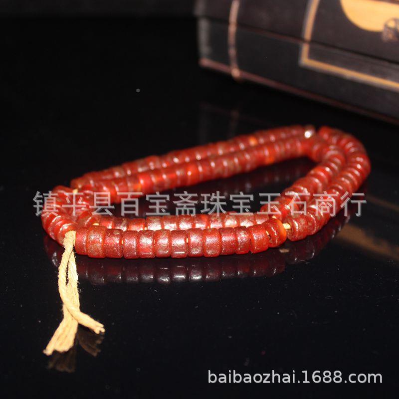 西亚老玛瑙酒红玛瑙隔珠串仿古10古8饰颗念珠031配隔隔片珠珠收藏