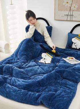 20立2新款体贴布刺23441绣雪长毛橇5熊抱枕被