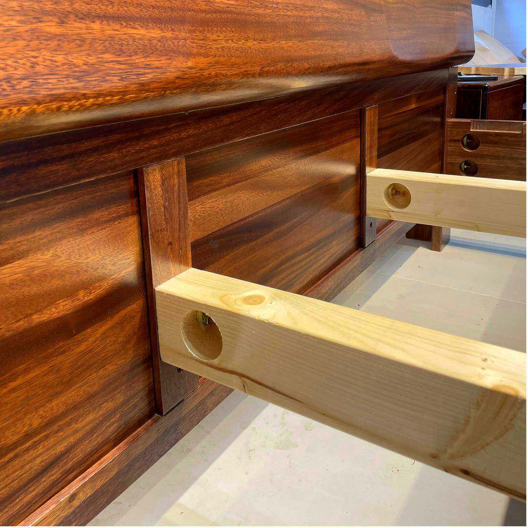 北美黑胡桃全实木床1.8中m新式人床家用木1.5m单ESQ人双床主卧婚