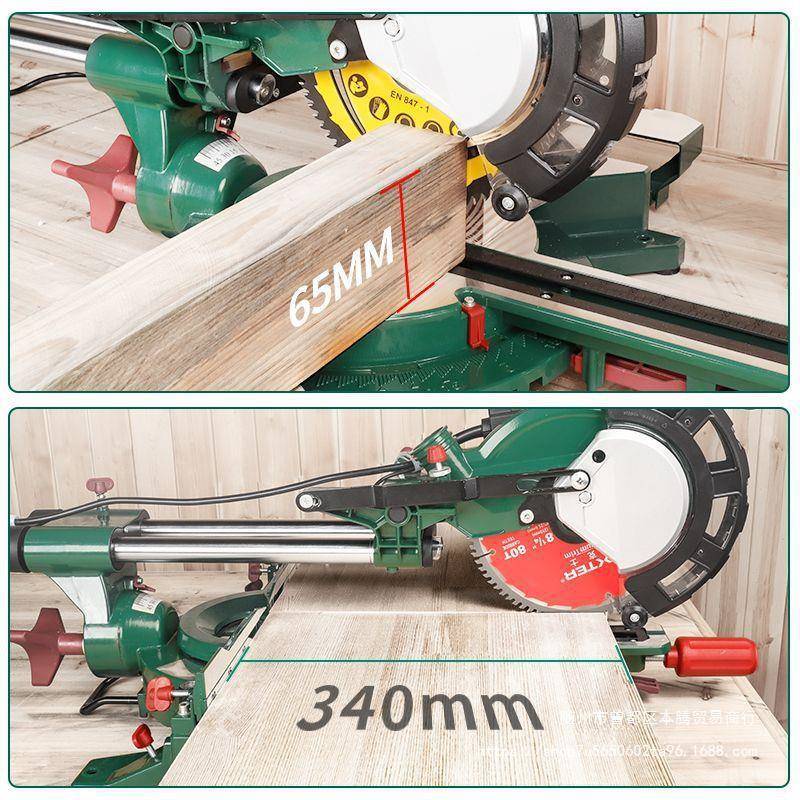 拉杆锯铝机推拉式木工切切割家机拉杆FEW界铝机斜锯高精度推式用